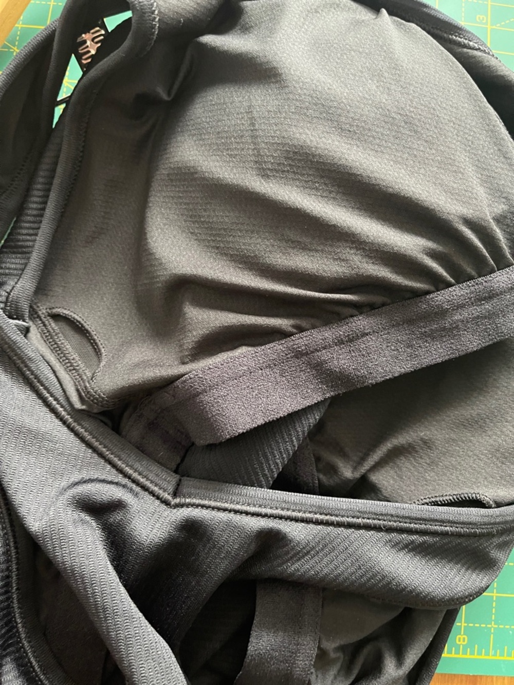 3/$10 SALE  Black Ribbed Tank with Built In Bra - Picture 4 of 5